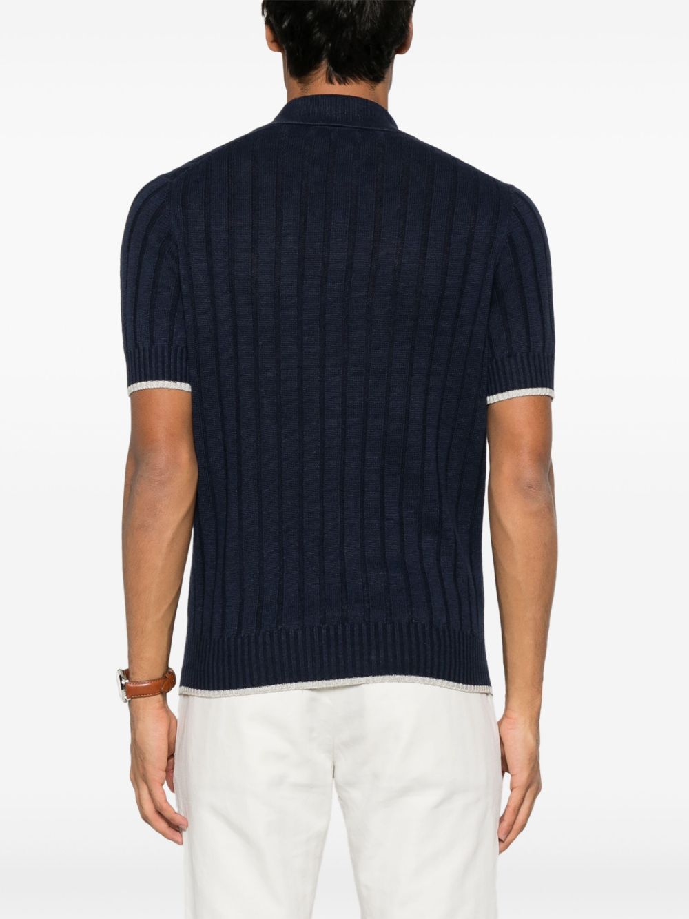Tシャツ・カットソー BRUNELLO CUCINELLI SS25 Ribbed polo shirt (M2L707605 CP843) Brunello Cucinelli Polo shirt with ribbed collar and short